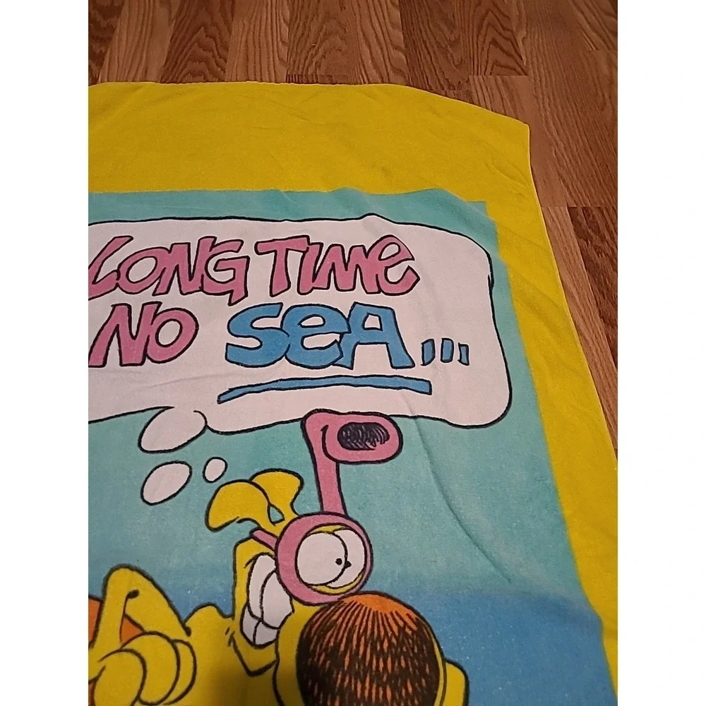 Rare Vintage Grimmy‎ by Mike Peter's 1989 Beach Towel MGM Long Time No Sea